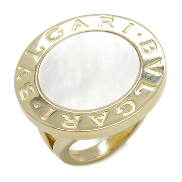BVLGARI bvlgari Ring 18KYG Yellow Gold Mother of pearl White Used US size 6