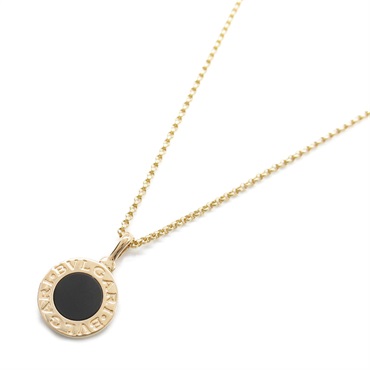 BVLGARI Bulgari Necklace Pendant 18KPG Pink Rose Gold Onyx Black Used women