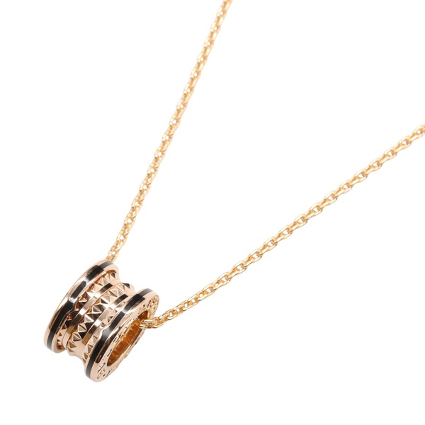 BVLGARI B-zero1 Lock Necklace Ceramic Pendant 18KPG Pink Rose Gold Used unisex
