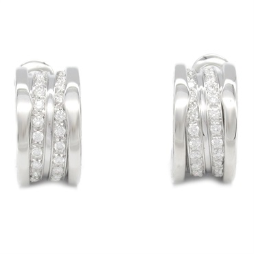 BVLGARI B-zero 1 Diamond Pierced earrings 18KWG White Gold Used women