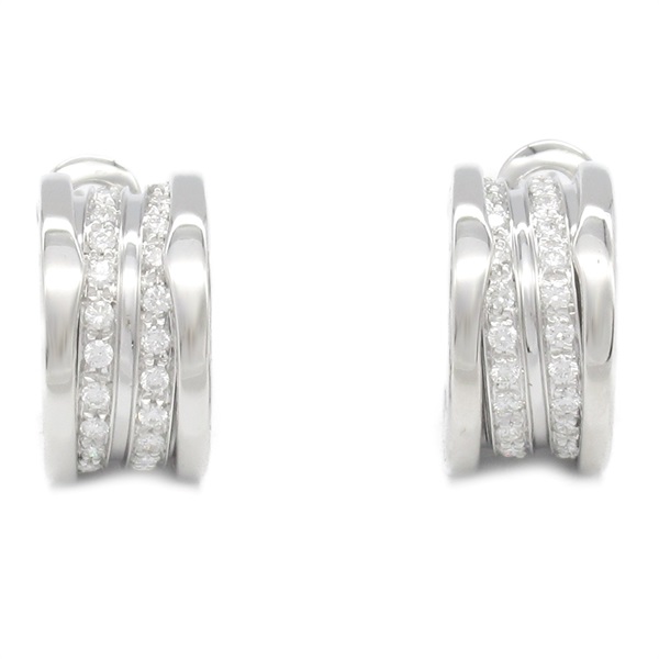 BVLGARI B-zero 1 Diamond Pierced earrings 18KWG White Gold Used women