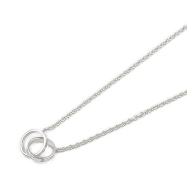 CARTIER Mini Love Necklace Pendant 18KWG White Gold Used women