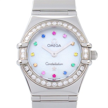 OMEGA Constellation Mini Iris Wrist Watch 1465.79 Quartz SS Used Women