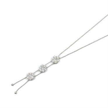 JEWELRY Diamond Necklace 18KWG White Gold Used women pendant