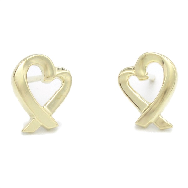 TIFFANY＆CO Loving Heart Pierced earrings 18KYG Yellow Gold Used women