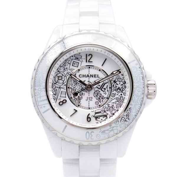 CHANEL CC J12・20 Wrist Watch H6477 Quartz ceramic Used Women Coco