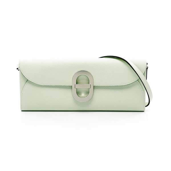 HERMES Chaine dancre To go Shoulder Bag Epsom leather Green Vert Fizz Used B SHW