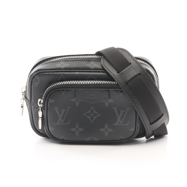 LOUIS VUITTON Outdoor pochette Waist bag M30755 Taigalama leather Black Used LV