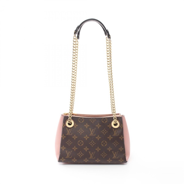 LOUIS VUITTON Surene BB Chain Shoulder Bag M43777 Monogram Brown Pink Used Women