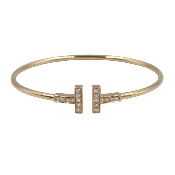 TIFFANY＆CO T-wire Bracelet Diamond 18KPG Pink Rose Gold Used Women
