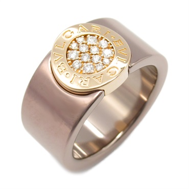 BVLGARI bulgari bulgari pave diamond ring Ring K18PG Clear Used