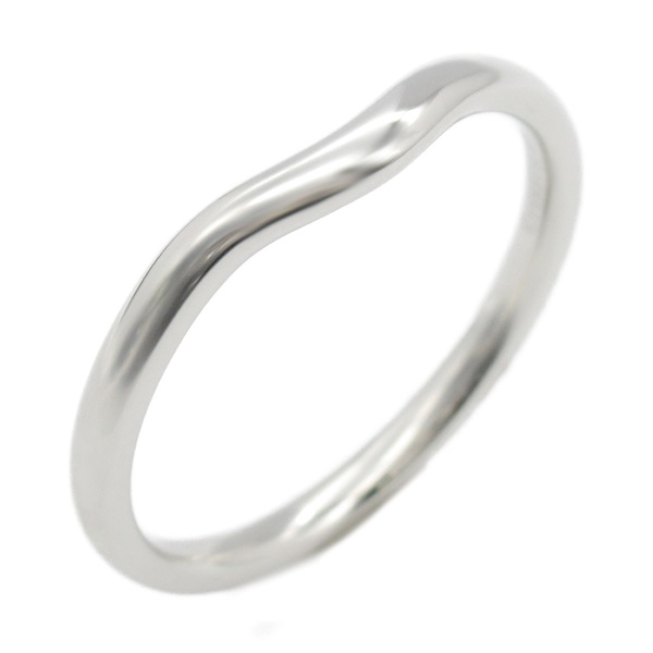 TIFFANY＆CO Curved band Ring Pt950 Platinum Used unisex US size 8.25