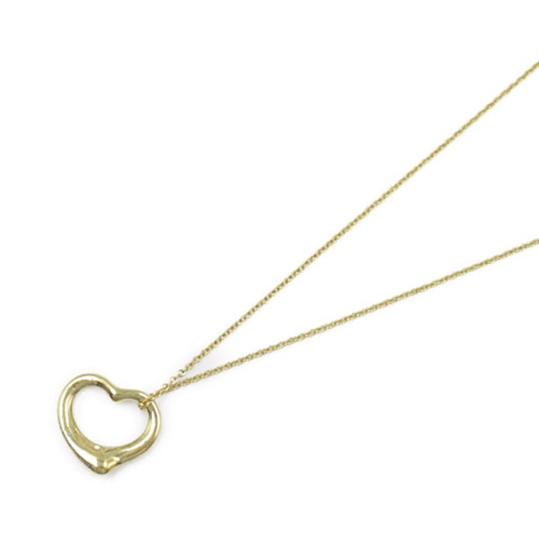 TIFFANY＆CO Open Heart Necklace Pendant 18KYG Yellow Gold Used women