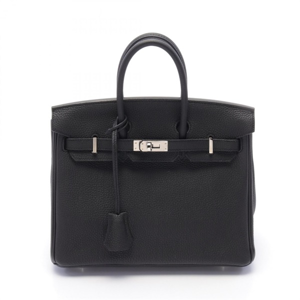 HERMES Birkin 25 Hand bag D 041344CK Togo leather Black Used SHW