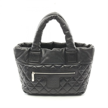 CHANEL Coco cocoon Small Tote Bag A48610 leather Grained calfskin Black Used