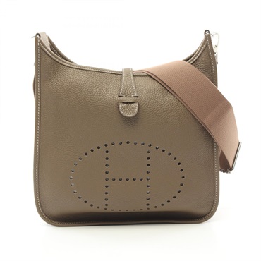 HERMES Evelyne 3 PM Shoulder crossbody Bag Z 056277CK Taurillon Clemence Etoupe