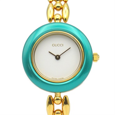 GUCCI Change bezel Wrist Watch 11/12.2 Quartz Gold Plated Used Women