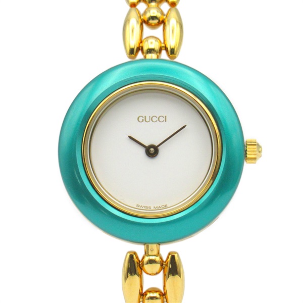 GUCCI Change bezel Wrist Watch 11/12.2 Quartz Gold Plated Used Women