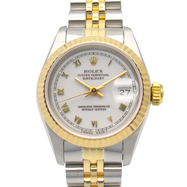 ROLEX datejust 92 Wrist Watch 69173 Automatic K18 Yellow Gold SS Used Women