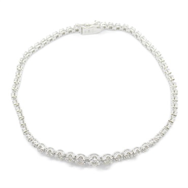 JEWELRY Diamond Bracelet 18KWG White Gold clear Used Women