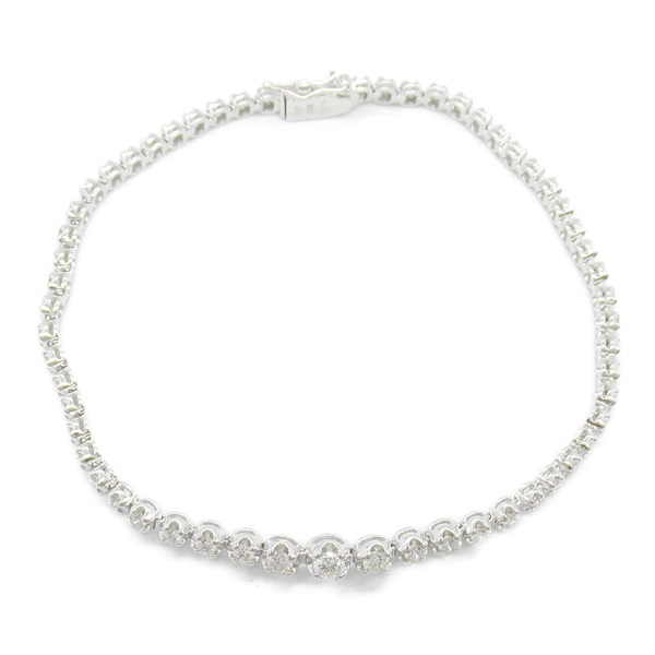 JEWELRY Diamond Bracelet 18KWG White Gold clear Used Women