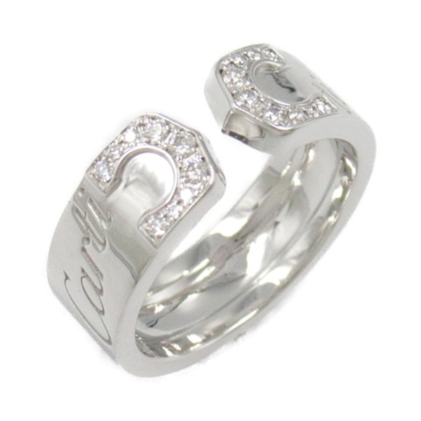 CARTIER C2 Ring Diamond 18KWG White Gold Used women US size 4.5 #48