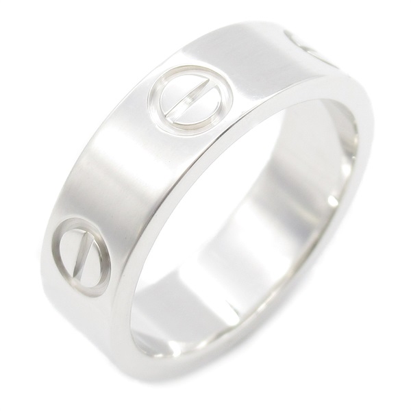 CARTIER Love Ring 18KWG White Gold Used unisex US size 5.25 #50