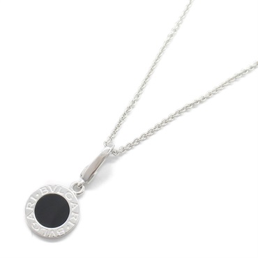BVLGARI BVLGARI Necklace Pendant 18KWG White Gold Onyx Black Used women