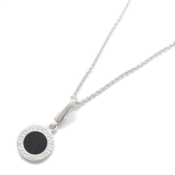 BVLGARI BVLGARI Necklace Pendant 18KWG White Gold Onyx Black Used women