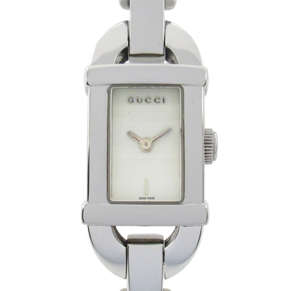 GUCCI Wrist Watch 6800L Quartz Stainless Steel Used Women white