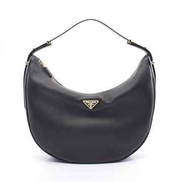 PRADA SOFT GRAIN Shoulder Bag 1BC2122CYSF0002 leather Black NEW Women