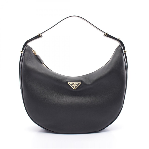 PRADA SOFT GRAIN Shoulder Bag 1BC2122CYSF0002 leather Black NEW Women
