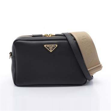 PRADA SOFT GRAIN Shoulder Bag 1BH2162CYSF0ES7 leather Black NEW Women