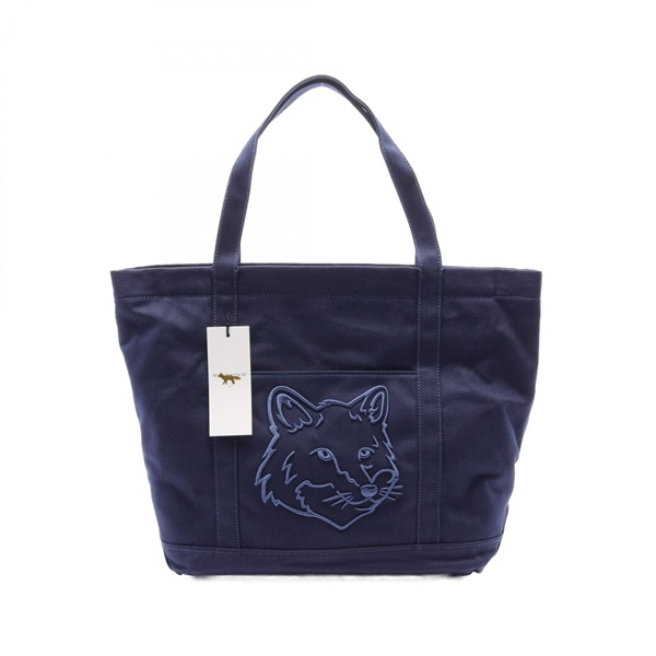 MAISON KITSUNE Large Tote Bag LW05104WW0107P476 Canvas Navy NEW Unisex