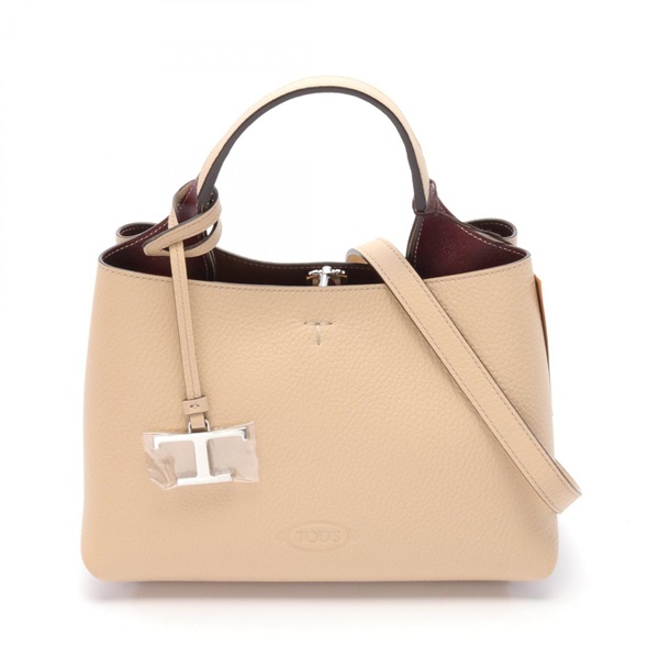 TOD'S 2way shoulder Handbag XBWAPAEL000QRI6O44 leather Beige NEW Women