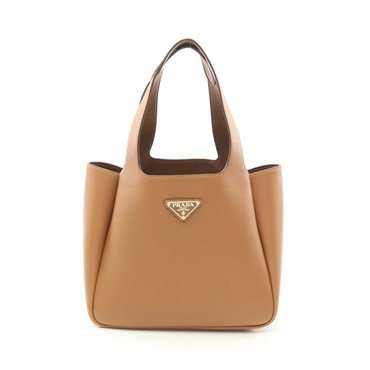 PRADA SOFT GRAIN Tote hand Bag 1BG3352CYSF03BH leather Brown