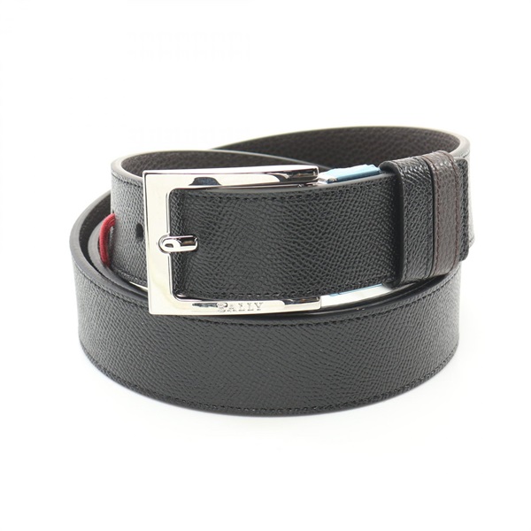 BALLY belt 58037521162 leather Black NEW mens