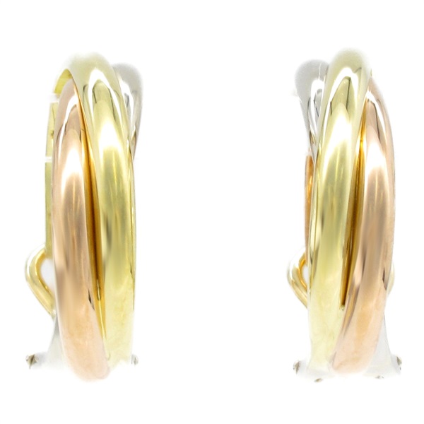 CARTIER Trinity Pierced earrings 18KYG Yellow Gold 18KPG 18KWG Three gold Used