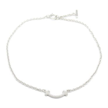 TIFFANY＆CO T Smile Mini Bracelet 18KWG White Gold diamond Used Women