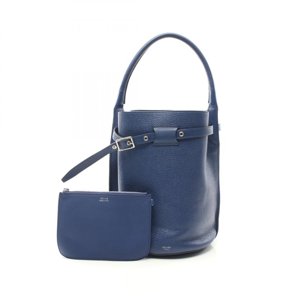 CELINE Big bag bucket Shoulder Hand bag 183353A4U leather Blue Used Women