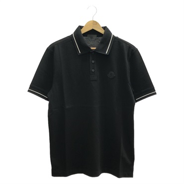 MONCLER Polo shirt short sleeves S size 8A0000189A16999S cotton Black