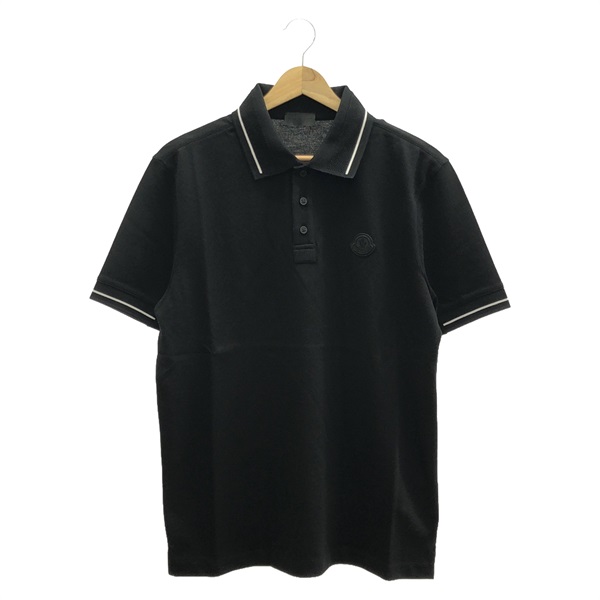 MONCLER Polo shirt short sleeves S size 8A0000189A16999S cotton Black