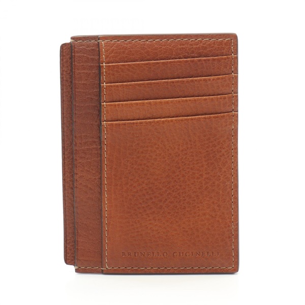 Brunello Cucinelli Card Holder MWZIU320C6608 leather Brown Used mens