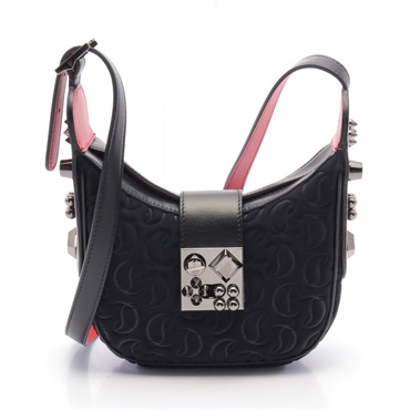 Christian Louboutin CARSKY Hobo Shoulder crossbody Bag 1225183B078 leather black