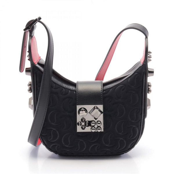 Christian Louboutin CARSKY Hobo Shoulder crossbody Bag 1225183B078 leather black