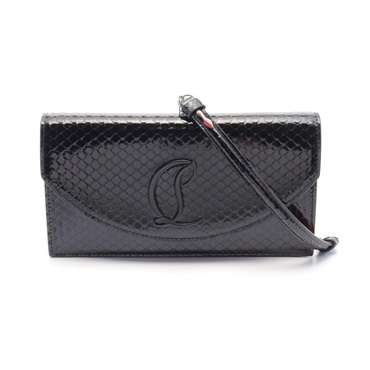 Christian Louboutin LOUBI54 Shoulder Bag 1245055CM53 Patent leather Black NEW