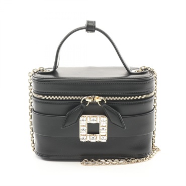 Roger Vivier Shoulder Hand Bag RBWANMH0003YDRB999 leather Black NEW Women
