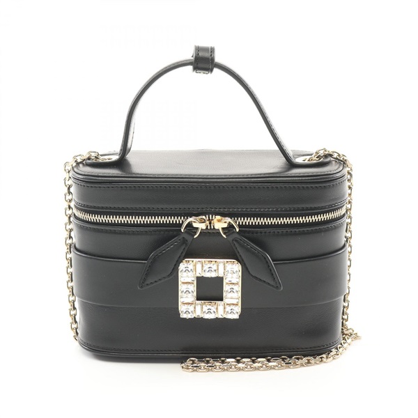 Roger Vivier Shoulder Hand Bag RBWANMH0003YDRB999 leather Black NEW Women