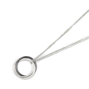 CARTIER Trinity Diamond Necklace Pendant 18KWG White Gold ceramic Used women