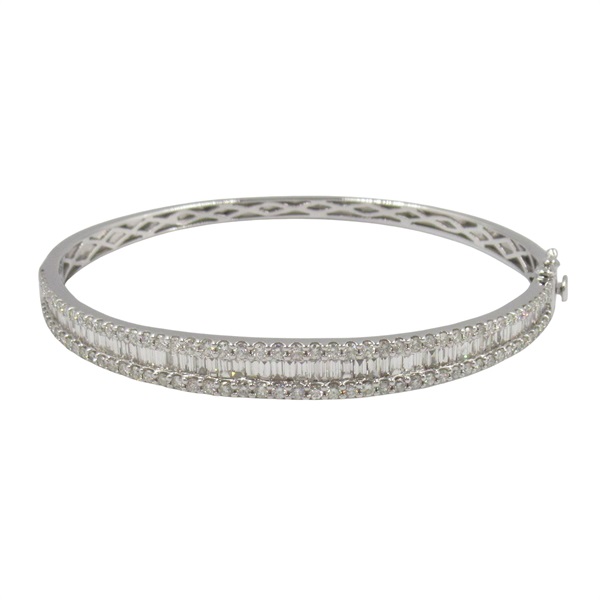 JEWELRY Diamond Bracelet 19.5cm 18KWG White Gold Used Women
